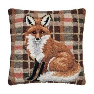 Fox Tartan Hook Pillow NEW